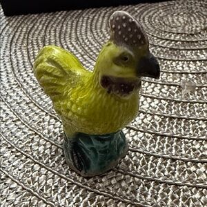 Antique Vintage Chinese Sancai Porcelain Rooster Figurine